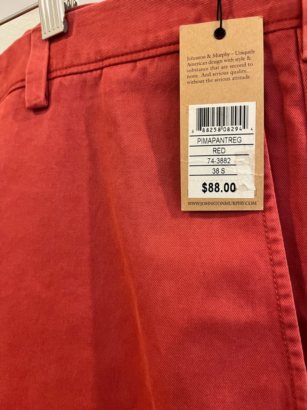 Johnston & Murphy Red Chino Pants - Picture 3 of 8